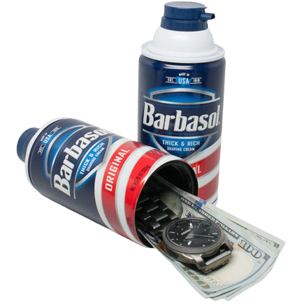 shaving cream stash can